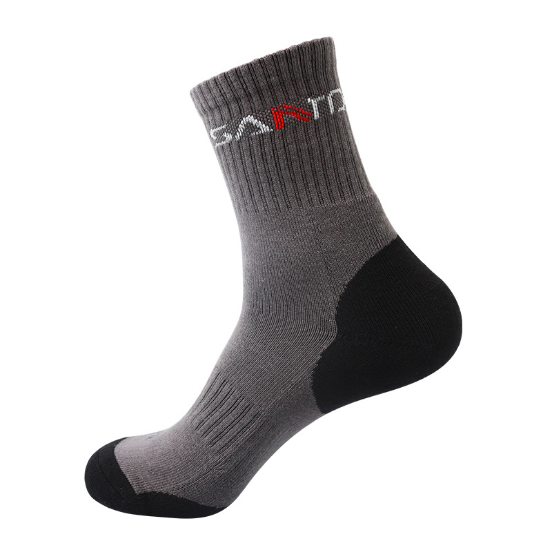 SANTO Running Socks Spring In Quick-drying Deodorant Thick Terry Outdoor Hiking Socks Male Sports Riding Ankle Socks